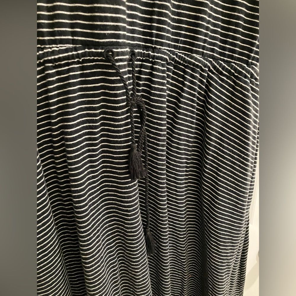 Ralph Lauren asymmetrical, maxi dress, black/white stripe, women’s size 2X - Picture 6 of 6